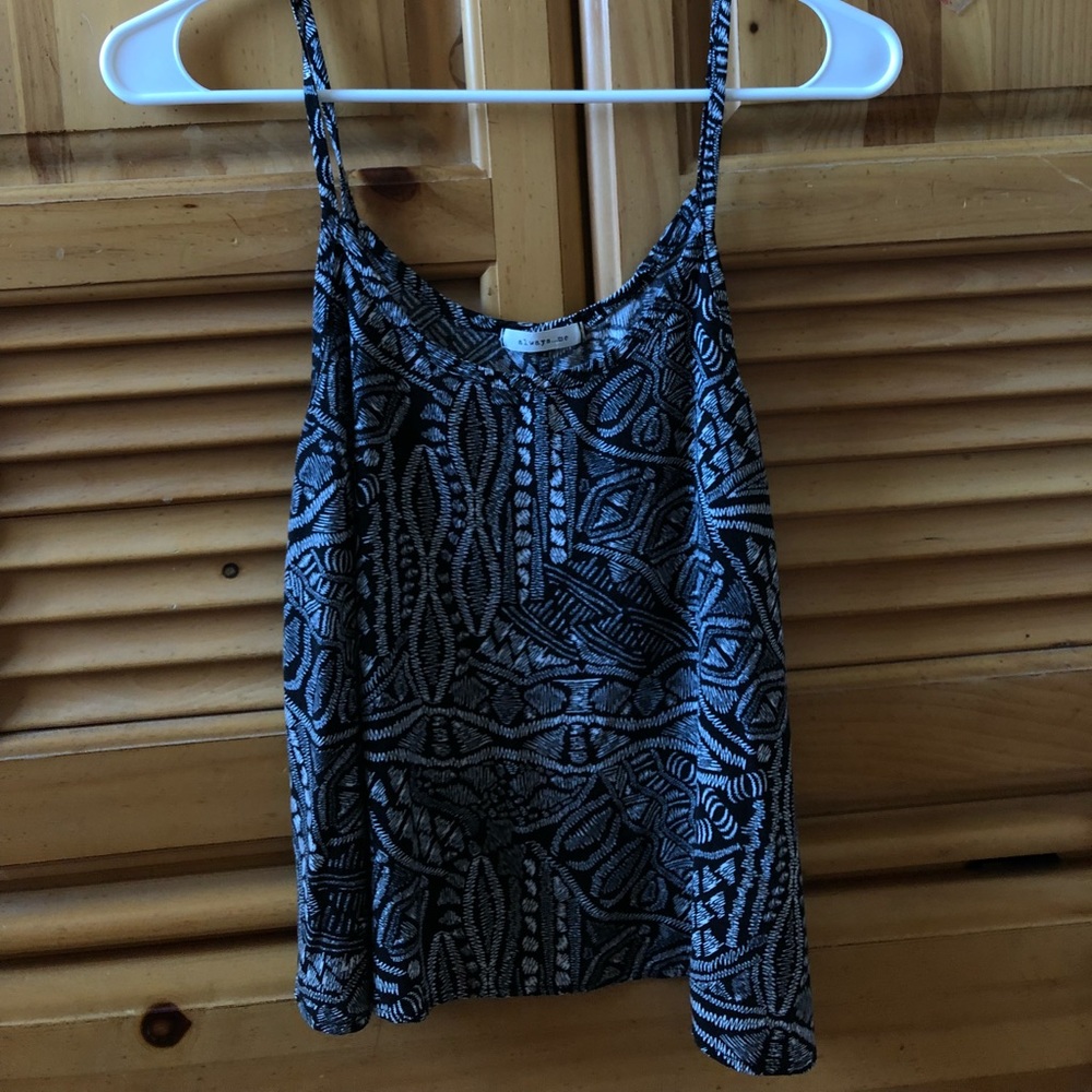 Black/White Tribal Print Tank Top